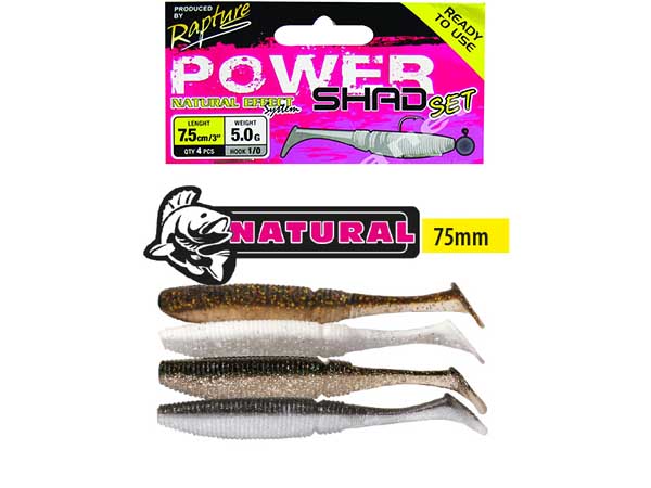 Power Shad Set 7,5 cm 5 gr Nat.