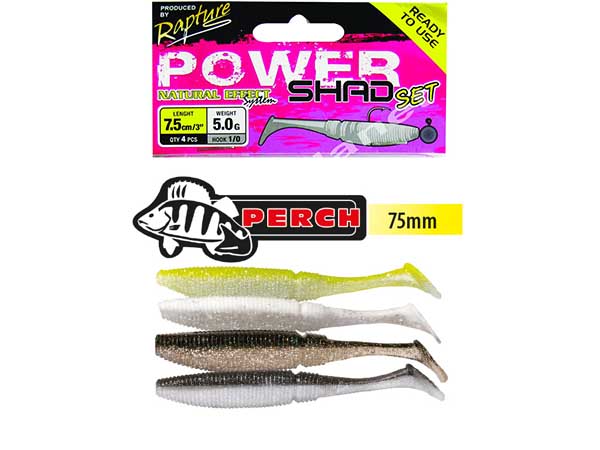 Power Shad Set 7,5 cm 5 gr Perch