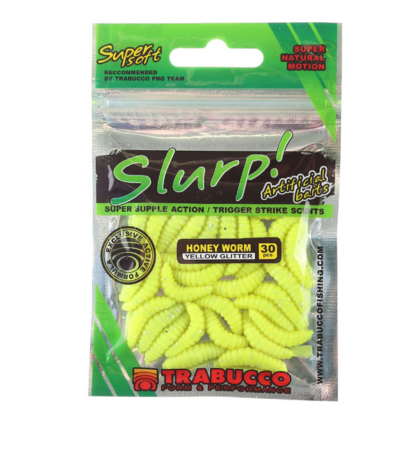 Slurp Honey Worm Yellow Glitter